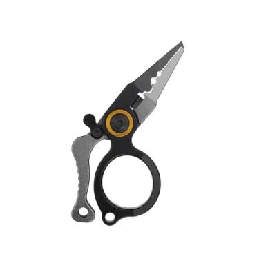 Imagem de TECKEEN Alicate de pesca de liga de alumínio, ferramentas leves de pesca com mosca, alicate de anel dividido removedor de gancho