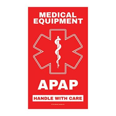 Imagem de CPAP Medical Luggage Tag - Inclui 2 etiquetas de bagagem vermelhas certificadas DOT e ACAA em conformidade com TSA para equipamentos APAP