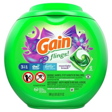 Imagem de Pacotes de detergente para roupa Ganhe aventuras! Número de 42 unidades de Moonlight Breeze