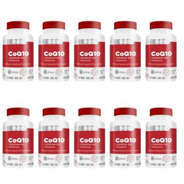 Imagem de Kit 10un Suplemento CoQ10 Coenzima Q10 60Cps - Duom