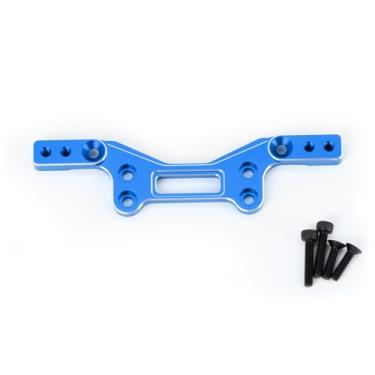 Imagem de Aluminum Alloy Rear Damper Plate Upgrade, Extended Design for ARRMA 1/14 Typhon Grom, Improves Suspension & Camber Angle (Blue)