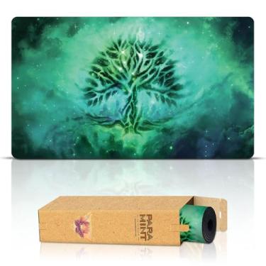 Imagem de Paramint Forest Ethereal Mana (Stitched) - MTG Playmat - Compatible with Magic The Gathering Playmat - Play MTG, YuGiOh, TCG - Original Play Mat Art Designs & Accessories