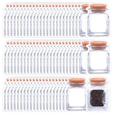 Imagem de Sacos de pote de pedreiro, 120 peças, sacos reutilizáveis para congelador, organizador fofo com zíper 14 cm x 19,8 cm, à prova de vazamento, estojo de plástico hermético para armazenamento de