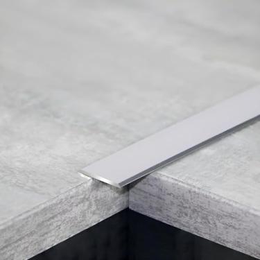 Imagem de Perfil De Transição Laminado De Liga De Alumínio Robusto E Faixa De Cobertura - Tiras De Transição De Rodapé De 3x90 Cm Para Soluções De Piso Sem Costura, Silver, W:15MM