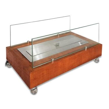 Imagem de Lareira Eco Classe A Álcool-Portátil Rústica Queimador 50Cm