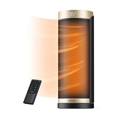 Imagem de Dreo Aquecedor de espaço, aquecedores elétricos portáteis para uso interno, oscilação de 70°, temporizador de 12H, aquecimento de cerâmica PTC silencioso com termostato, proteção de segurança