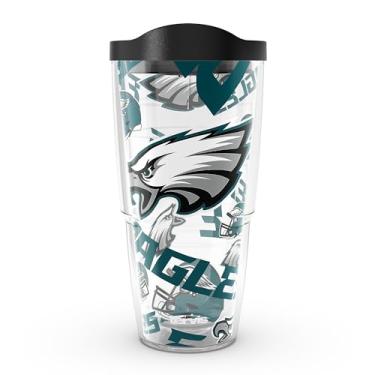 Imagem de Tervis NFL Philadelphia Eagles - Copo de viagem com isolamento térmico de parede dupla feito nos EUA mantém as bebidas frias e quentes, 680 g,