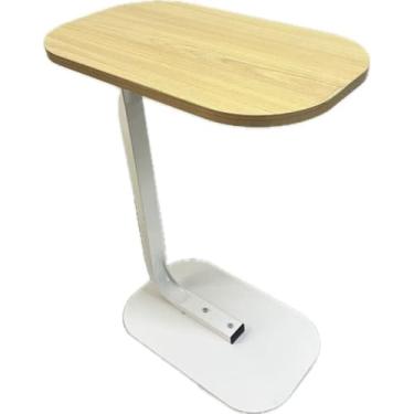 Imagem de Mesa Notebook Ajustavel Home Office Multifuncional Computador Escrivaninha(Cor madeira/branco)