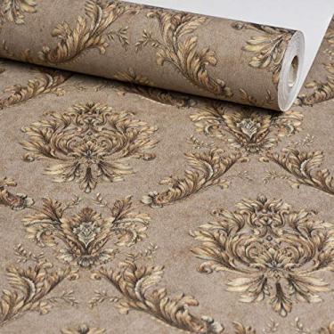Imagem de Papel de Parede Importado Decoratto Damask Marrom