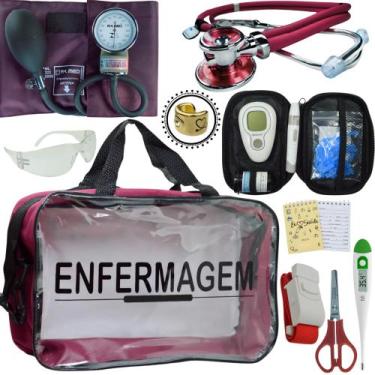 Imagem de Kit Enfermagem + Aparelho Medidor Glicose Completo Premium - Love Saud