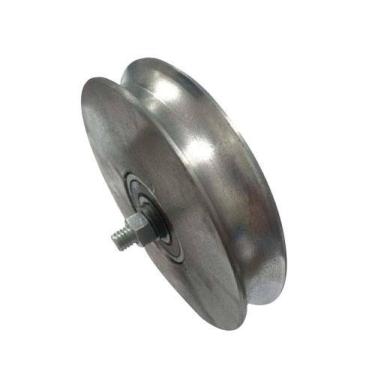 Imagem de Roldana Ferro Maciça 60mm (2 1-2) Tipo U Redonda 1-2 - Ideal Para Portões - Ferrosul