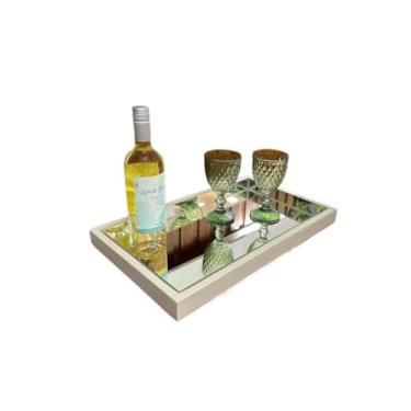 Imagem de Bandeja Espelhada Decorativa Flutuante (Off White)