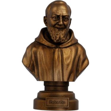 Imagem de Estátua Busto Padre Pio (Cor Cobre Antigo)