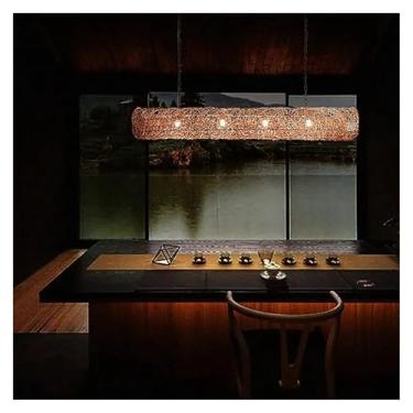 Imagem de Luminária pendente para sala de chá, luminária pendente para sala de estar, restaurante, mesa de chá, luz suspensa, retrô, criativa, novo lustre estilo chinês