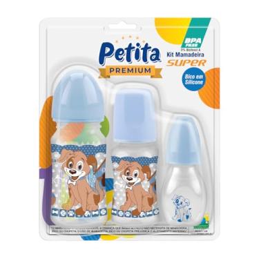 Imagem de Petita Kit Mamamadeira Super Acinturada/Bico Silicone - Duke Cristal 270/140/60ML
