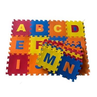 Imagem de Tapete Educativo Alfabeto em EVA, Colorido, 26 Peças, 30x30x0,6 cm, Desmontável, Placas Interligadas para Crianças