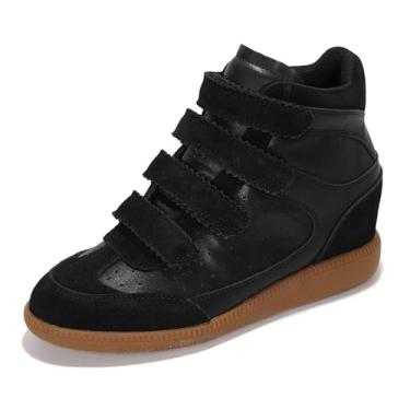 Imagem de Project Cloud Tênis feminino com cadarço para mulheres, tênis femininos modernos com palmilha de espuma viscoelástica, tênis femininos antiderrapantes (marant), Preto, 40