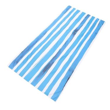 Imagem de Ymiko Toalha de Praia de Microfibra Extra Grande e Leve, Toalha de Secagem Rápida para Piscina, Acampamento, Viagem, Design de Flanela Absorvente de Dupla Face (Listras Azuis e Brancas)