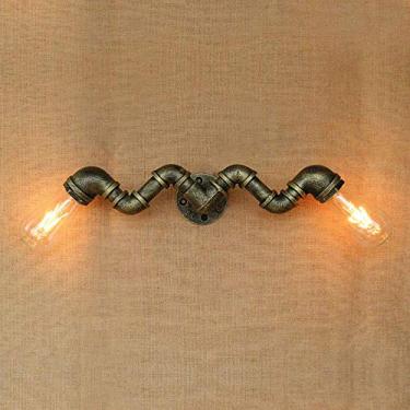 Imagem de Luminária de parede de tubo Luminária de parede industrial retrô E27 Base dupla O conforto