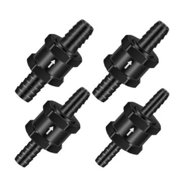 Imagem de 4Pcs Fuel Check Valve, One Way Inline Non Return For Water Gasoline (Black 4mm 6mm 8mm 10mm 12mm 14mm OD）(8mm)