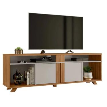 Imagem de Rack Bancada para TV até 70 Polegadas 1,80m NT 1320 Freijó/Off White Notável