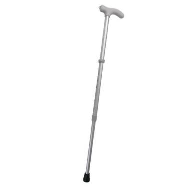 Imagem de Bengala Tipo "T" em Alumínio MD162 Medicate - Regulável - Cinza