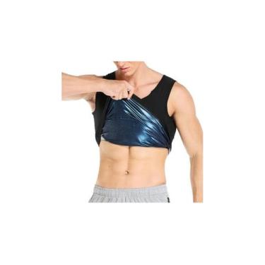 Imagem de Camiseta de neoprene termoativa para queima de gordura para homens - L