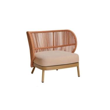 Imagem de URGDWEKJY Sofá cadeira europeia varanda tecido sofá pátio sala de estar jardim cadeira externa multifuncional sofá preguiçoso sala de estar (B)