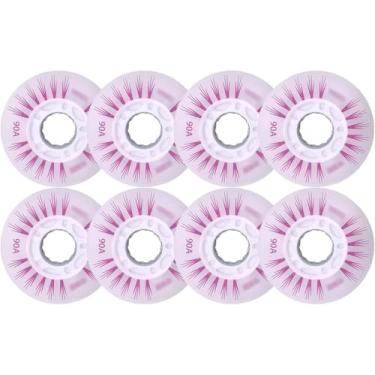 Imagem de Rodas De Skate Em Linha 90a Led Rodas De Luz Rodas De Patins Flash Rodas De Reposição De Patins Em Linha, Pink, 62mm