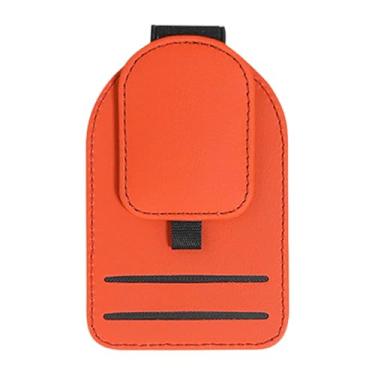 Imagem de FJMQHU Suporte para óculos de Sol com Clipe para Carro, Organizador de óculos para Carros, Caminhões, Compacto, com Clipe para Cartão E Nota, Suporte, Laranja