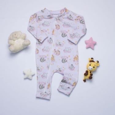 Imagem de Macacão de Cotton para Bebê com Zíper 100 Poliéster Antialérgico - FLO