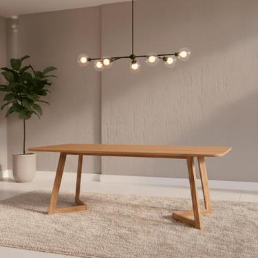 Imagem de Mesa para Sala de Jantar 210cm sem Vidro Caju - Cimol