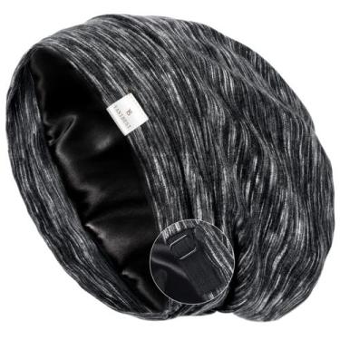 Imagem de Envoltório de cabelo com capô de cetim de seda YANIBEST para dormir pr