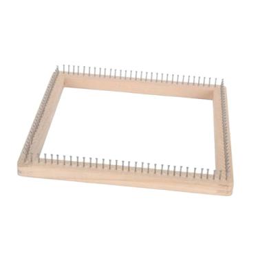 Imagem de oshhni Tábua de tricô, tear, ferramentas de bordado, pinos de tecelagem, conveniente para xales, cobertores para iniciantes, crochê, 30cm X 30cm X 3.5cm