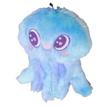 Imagem de AYNEFY Brinquedo de Mastigação de Cachorro de Pelúcia, Formato Macio de água-viva Com Rangido, Tentáculos Mastigáveis ​​interativos para Cães Médios e Grandes (Azul)