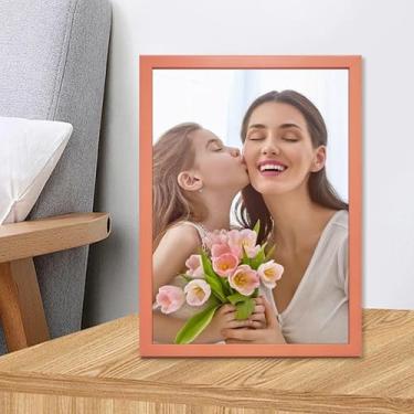 Imagem de Porta-retrato minimalista de 10 x 15 cm para exibição de parede e mesa, molduras e obras de arte, durável e elegante, decoração de casa, rosa