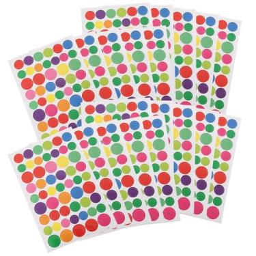 Imagem de 20 folhas, 1080 peças, adesivos coloridos para scrapbooking, envelopes, artesanato, recompensa, decoração de festa de aniversário, casamento, sala de aula, materiais para professores