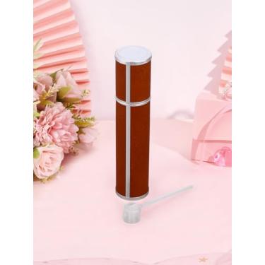 Imagem de 1 conjunto de mini atomizador de perfume fosco premium, frascos de spray de vidro de pele de carneiro marrom de 10 ml, frasco de perfume com 1 bomba de plástico para armazenar névoas faciais e