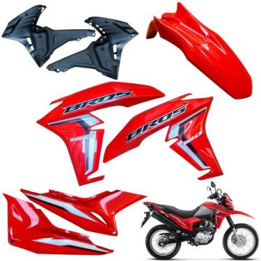 Imagem de Carenagem Nxr Bros 160 Modelo 2022 2024 Asa do Tanque Par de Complemen