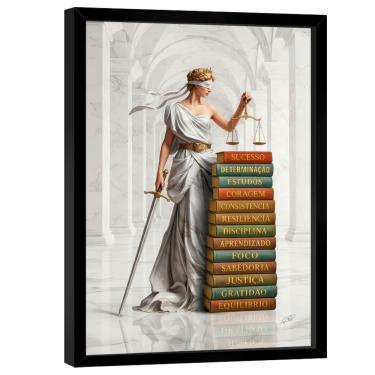 Imagem de Quadro Decorativo Deusa da Justiça Livros