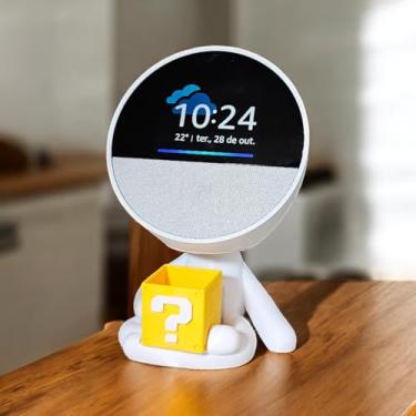 Imagem de Suporte Alexa Echo SPOT. Robert BLOQUINHO MARIO - Presente, decoração criativa, música, som, stand de mesa Amazon