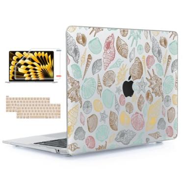 Imagem de YSCLBAHUK Capa para MacBook Pro de 13 polegadas M2 M1 A2338 2022 2021-2016 A2251 A2289 A2159 A1989 A1706 com Touch Bar serve para Touch ID, capa de teclado rígido de plástico com padrão impresso