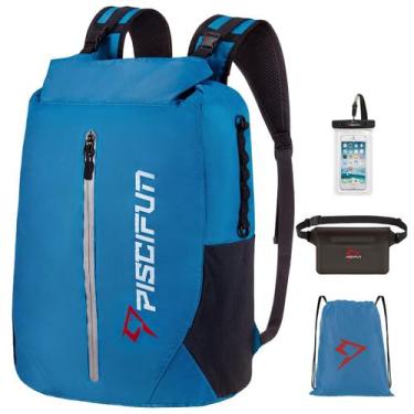Imagem de Mochila impermeável Dry Bag Piscifun 30L azul claro