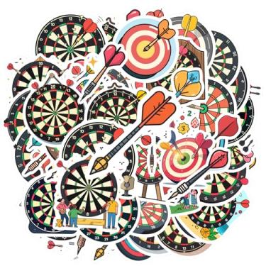 Imagem de Pacote de adesivos com 50 peças de dardos alvo diy adesivos esportivos brinquedo para guitarra, faça você mesmo, bicicleta, skate, laptop, bagagem, notebook, bagagem, copo para celular