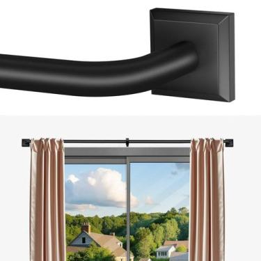 Imagem de Varão de cortina RBYCOS Black 66-152 cm Heavy Duty para janelas