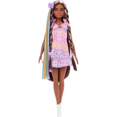 Imagem de Boneca moderna Barbie Fun & Fancy com cabelo preto extra longo