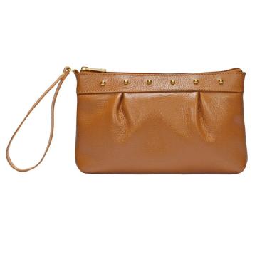 Imagem de Bolsa Clutch Festa Casamento Carteira de Mão Porta Celular em Couro