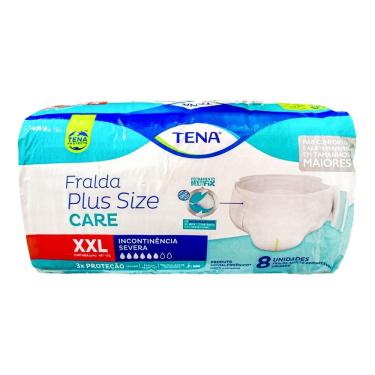 Imagem de Fralda Geriatrica Tena Plus Size Care Xxl C/08 Un