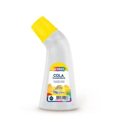 Imagem de Cola transparente frasco ergonomico 70g sem cor (1/12) - ACRILEX