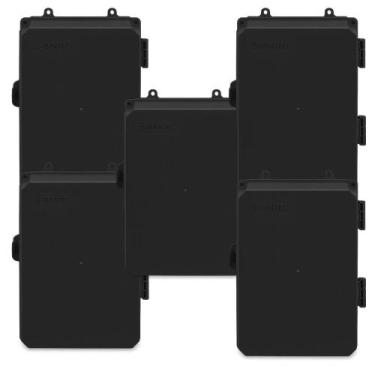 Imagem de Kit 5 caixa plastica multiuso c28-18-14c md pt sibratec